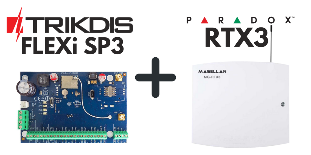 FLEXi SP3 + bezprzewodowy moduł rozszerzeń Paradox RTX3 FLEXi SP3 + bezprzewodowy moduł rozszerzeń Paradox RTX3